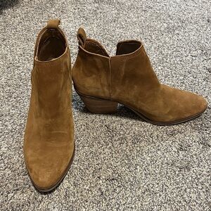 Steve Madden Tan Suede Ankle Booties